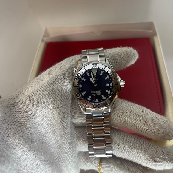Omega Seamaster Professional 300m 2263.80 Wave Blue Dial 36mm Mid-Size Quartz - Picture 1 of 11